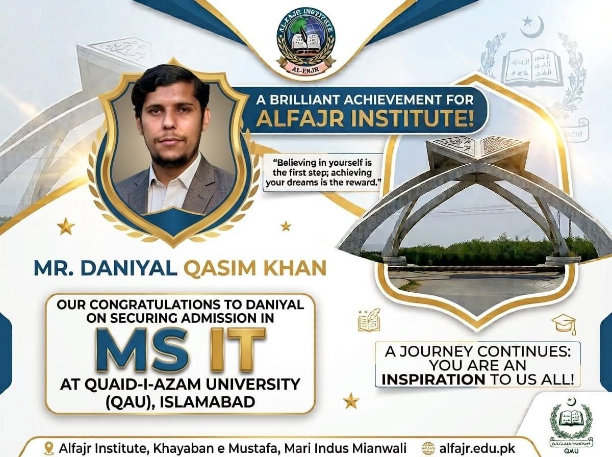 Another proud moment for Al-Fajr Institute!