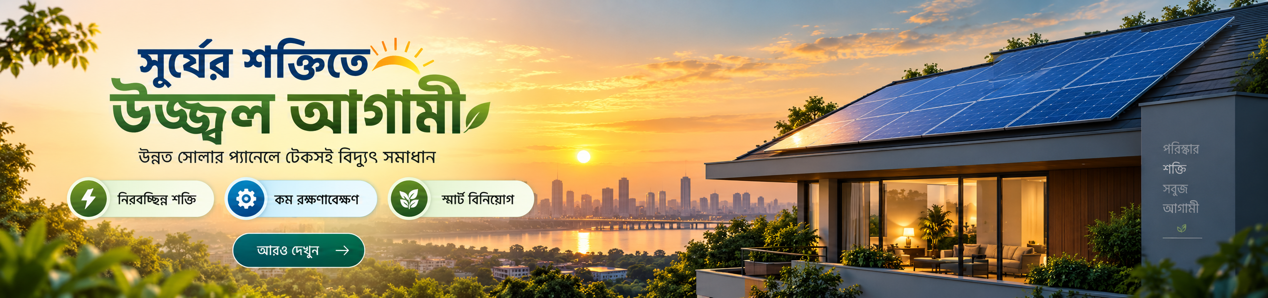 সোলার প্যানেল - দীর্ঘ ২৫ বছরের ওয়ারেন্টি ও সাশ্রয়ী বিদ্যুৎ সল্যুশন