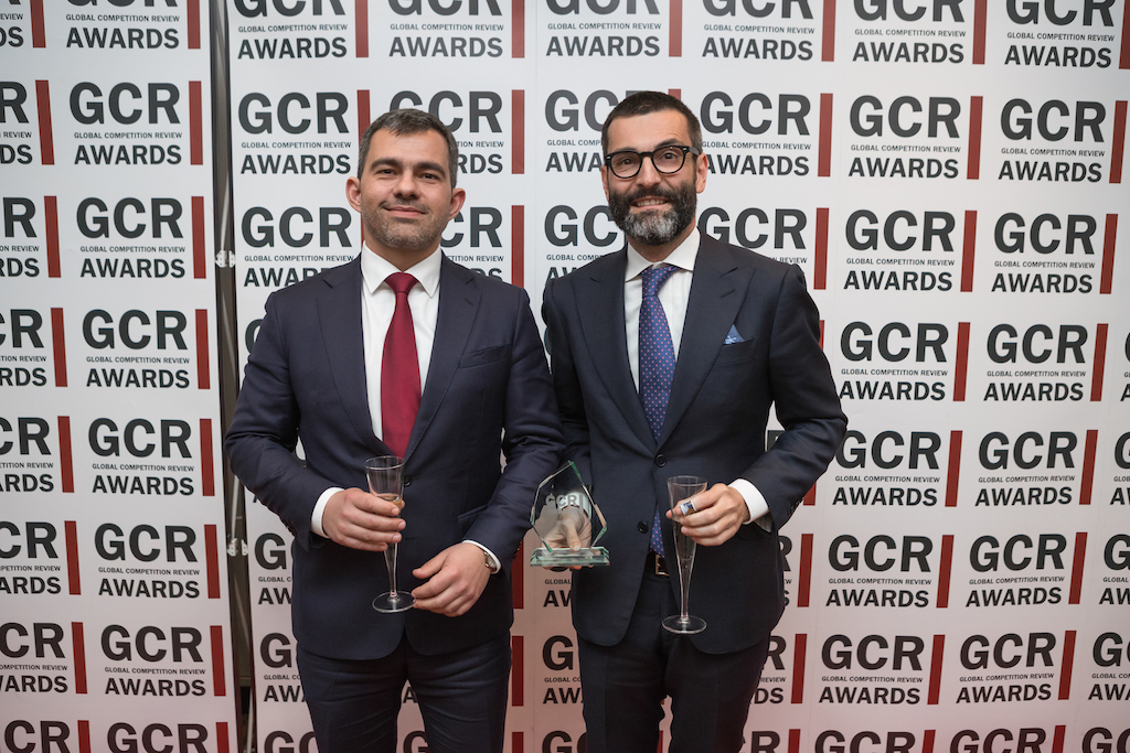 Qualcomm/NXP wins Merger Control Matter of the Year award - Europe. L-R: Miguel Rato and Alvaro Ramos.