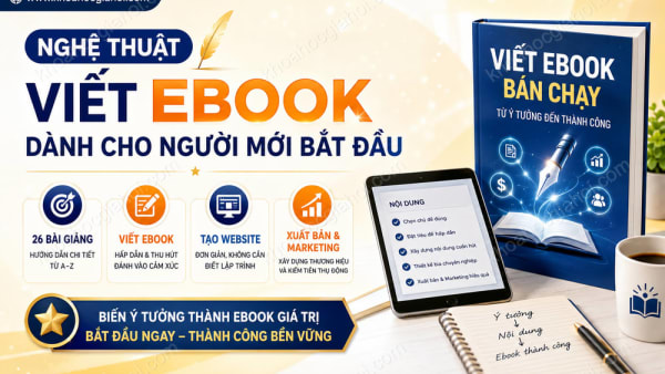 Khóa Học Nghệ Thuật Viết Ebook Dành Cho Người Mới Bắt Đầu