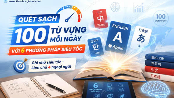 Khóa Học Quét Sạch 100 Từ Vựng Mỗi Ngày Với 6 Phương Pháp Siêu Tốc