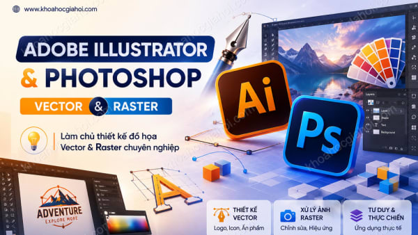 Khóa Học Adobe Illustrator & Photoshop - Digital Vector & Digital Raster