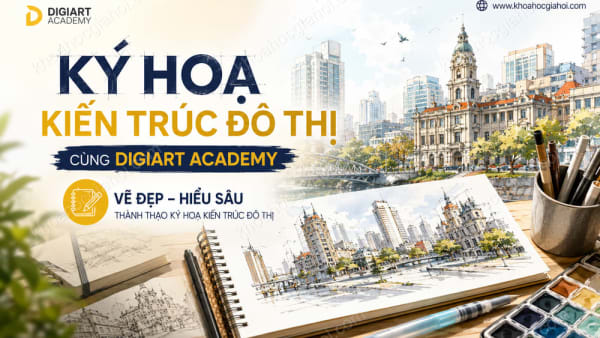 Khóa Học Ký Hoạ Kiến Trúc Đô Thị Cùng Digiart Academy