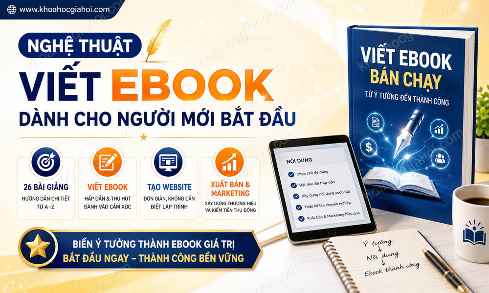 Khóa Học Nghệ Thuật Viết Ebook Dành Cho Người Mới Bắt Đầu