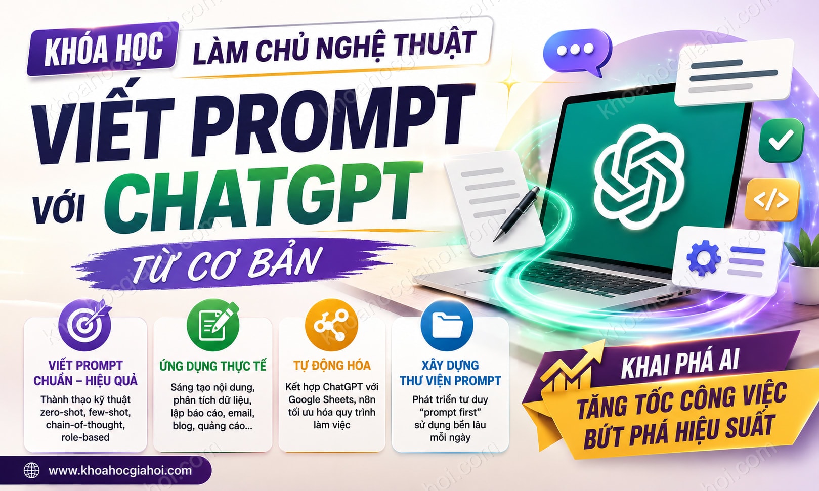 Khóa Học Làm Chủ Nghệ Thuật Viết Prompt Với Chatgpt Từ Cơ Bản