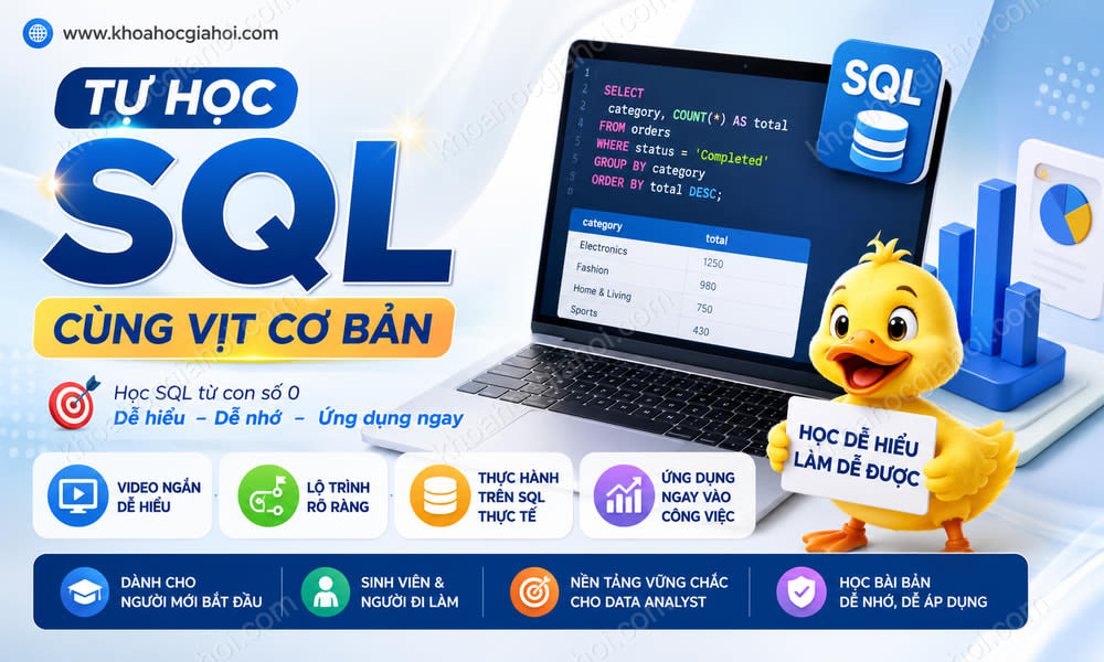 Khóa Học Tự Học Sql Cùng Vịt Cơ Bản