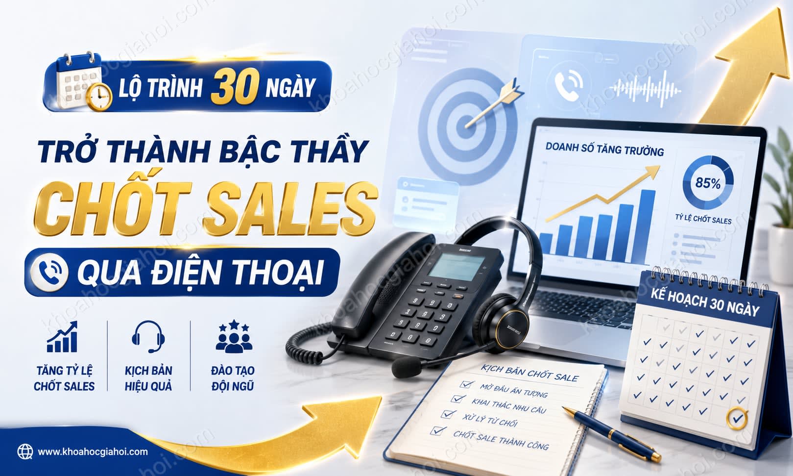 Khóa Học Lộ Trình 30 Ngày Trở Thành Bậc Thầy Chốt Sales Qua Điện Thoại