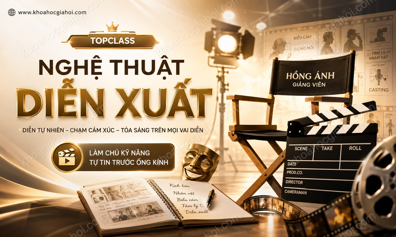 Khóa Học Topclass Hướng Dẫn Nghệ Thuật Diễn Xuất
