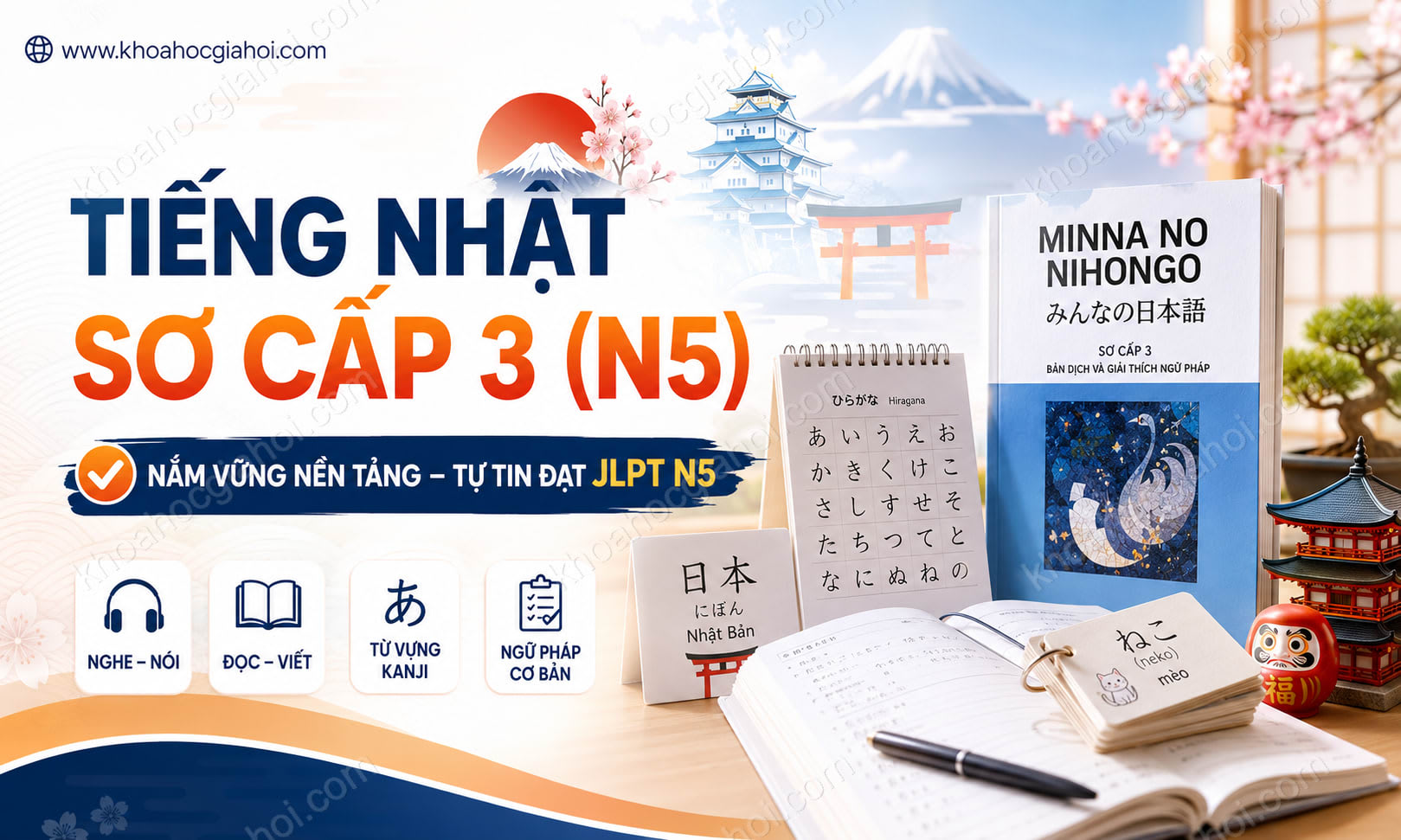 Khóa Học Tiếng Nhật Sơ Cấp 3 (N5) Khóa Học Tiếng Nhật Sơ Cấp 3 (N5)