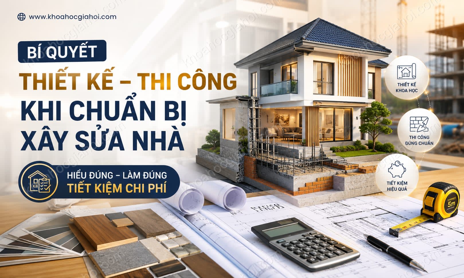 Khóa Học Bí Quyết Thiết Kế Thi Công Khi Chuẩn Bị Xây Sửa Nhà