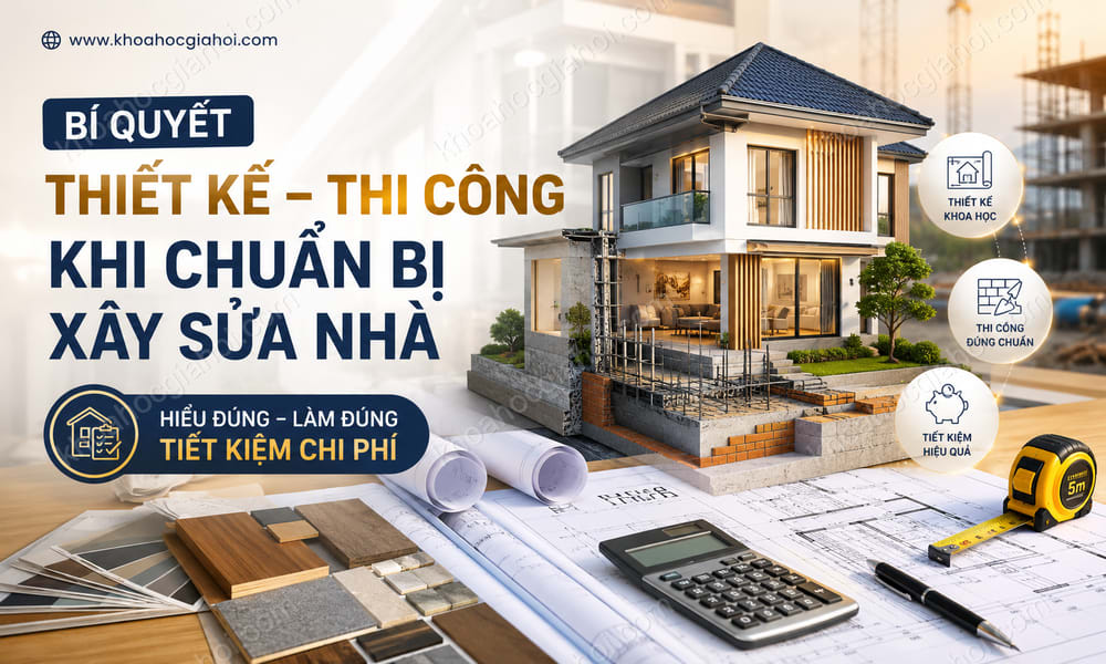 Khóa Học Bí Quyết Thiết Kế Thi Công Khi Chuẩn Bị Xây Sửa Nhà