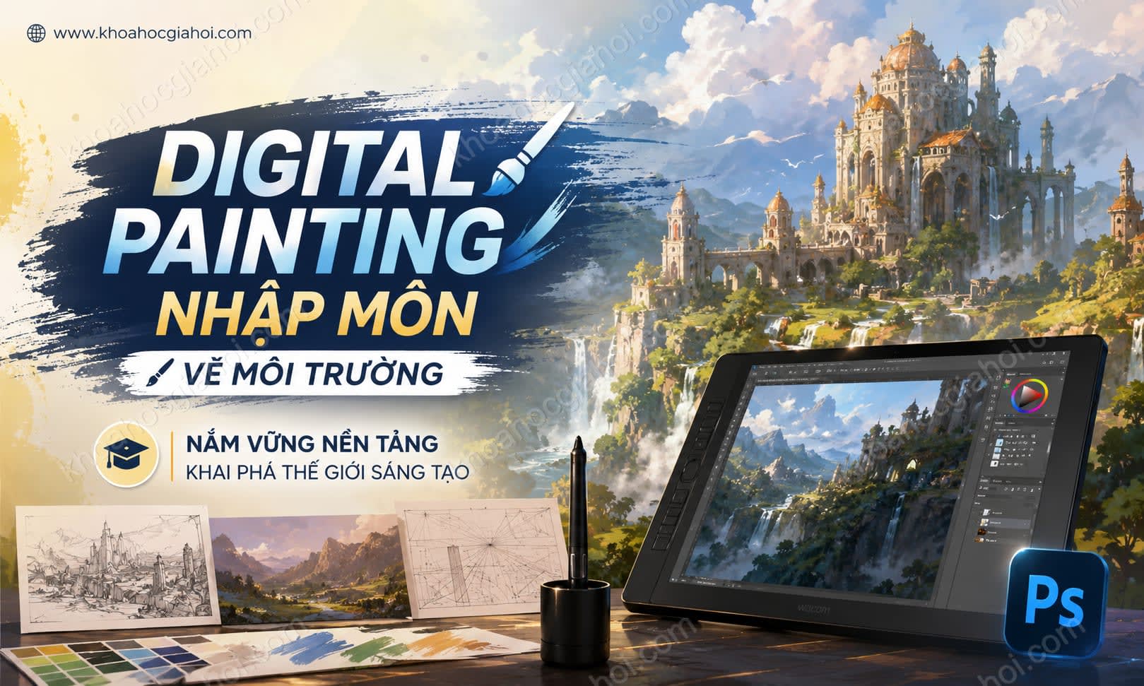 Khóa Học Digital Painting Nhập Môn (vẽ Môi Trường) Khóa Học Digital Painting Nhập Môn (vẽ Môi Trường)