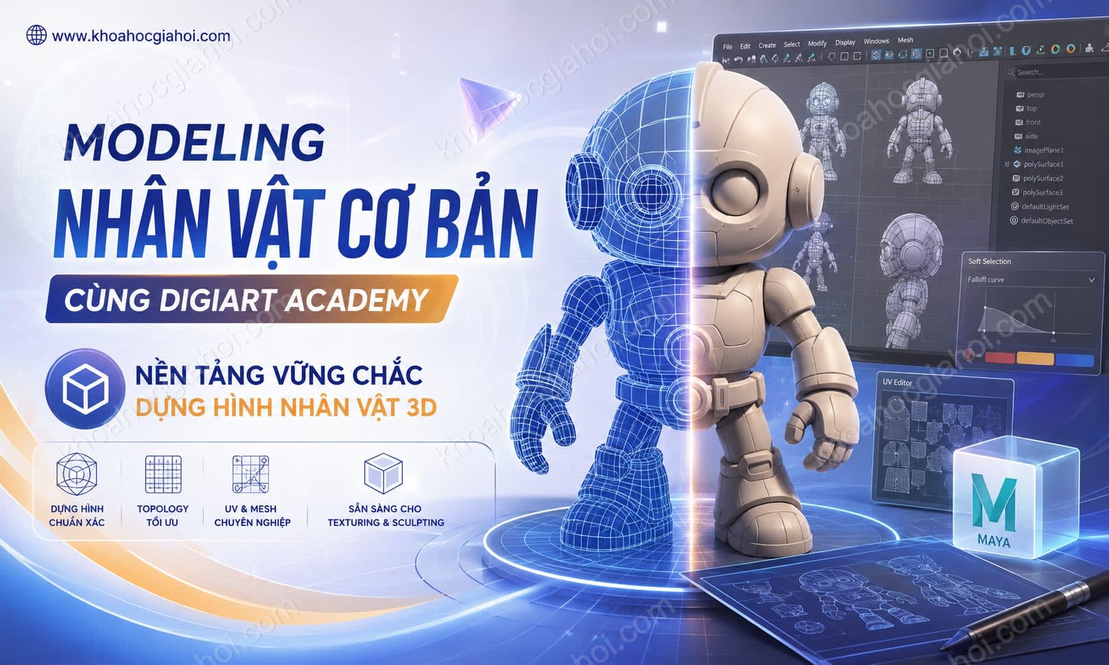 Khóa Học Modeling Nhân Vật Cơ Bản Cùng Digiart Academy