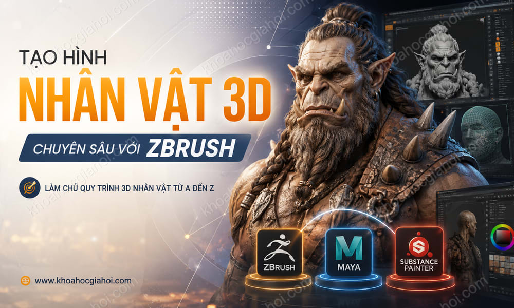 Khóa Học Tạo Hình Nhân Vật 3D Chuyên Sâu Với Zbrush