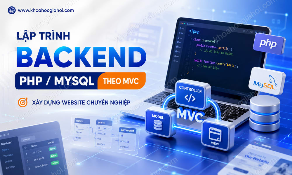 Khóa Học Lập Trình Backend Cho Website Bằng PHP/Mysql Theo Mô Hình MVC