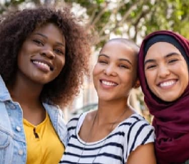 3 women of different ethnicities