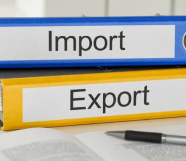 Import/Export blue and yellow folders