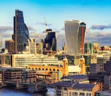 Landscape of London City with buildings in the background