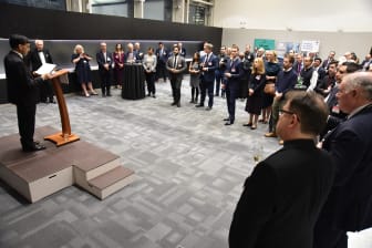 Alderman Prem Goyal OBE speaking at the event