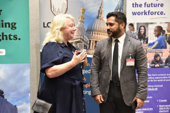 Two attendees of the City of London Chamber Reception