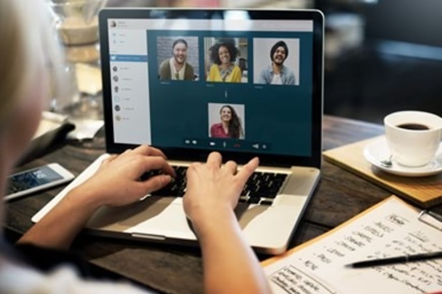 Person doing a video chat