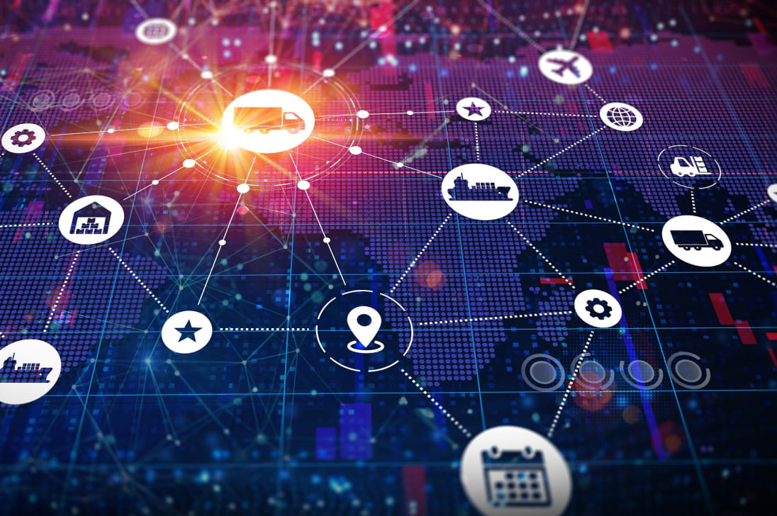 Icons showing different supply chains