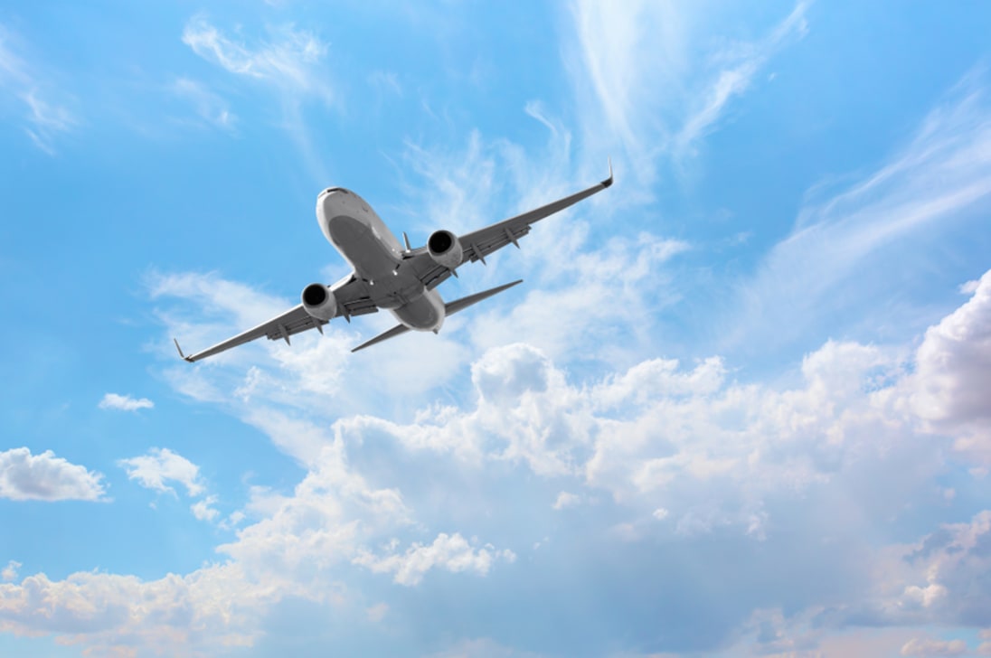 Airplane  in sky