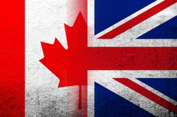 Canada and UK flags