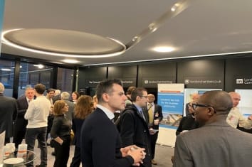 Members networking in the Members' Lounge