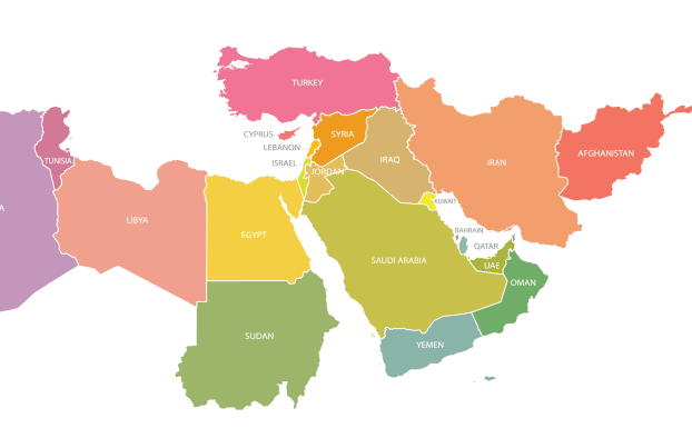 Arab countries map