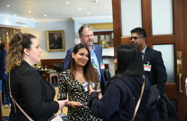 people networking at an event