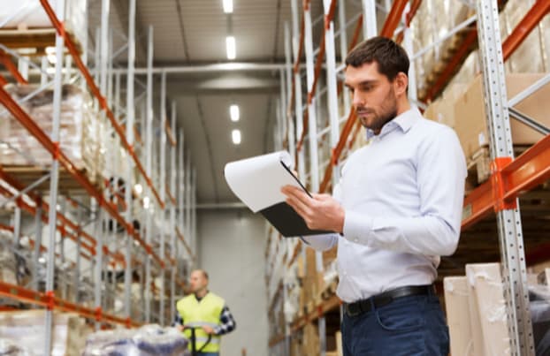 Man working in a storage