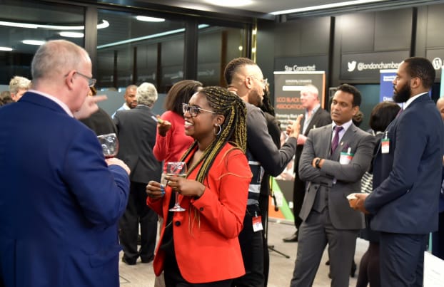 People networking at LCCI's Members' Lounge.
