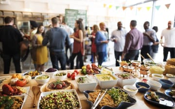 People networking at an event