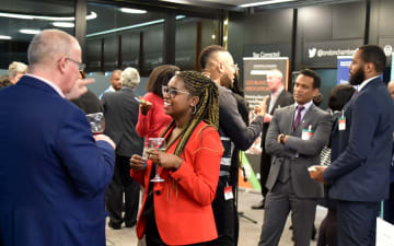 People networking at LCCI's Members' Lounge.