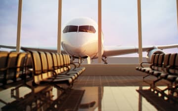 Plane parked in a runway