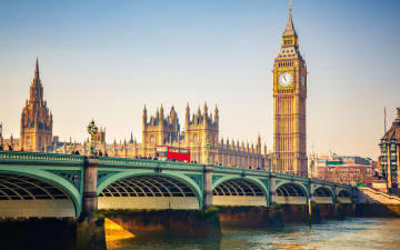 Big Ben and westminster bridge in London