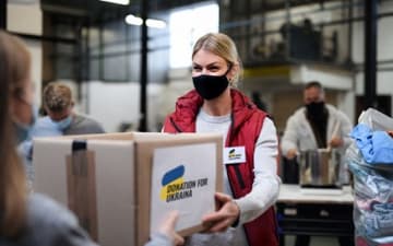 Woman working at a Humanitarian support