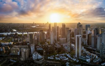 Landscape of London City skycrappers
