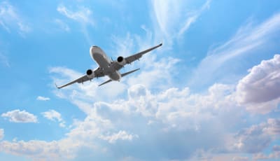 Airplane  in sky
