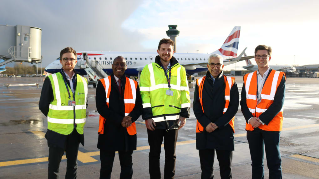 Karim at Stansted Airport visit
