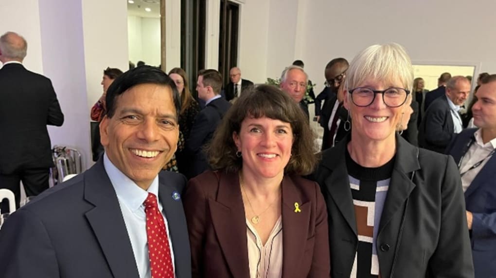 Prem Goyal, Rachel Blake MP, Helen Fentimen CC at Labour Conference