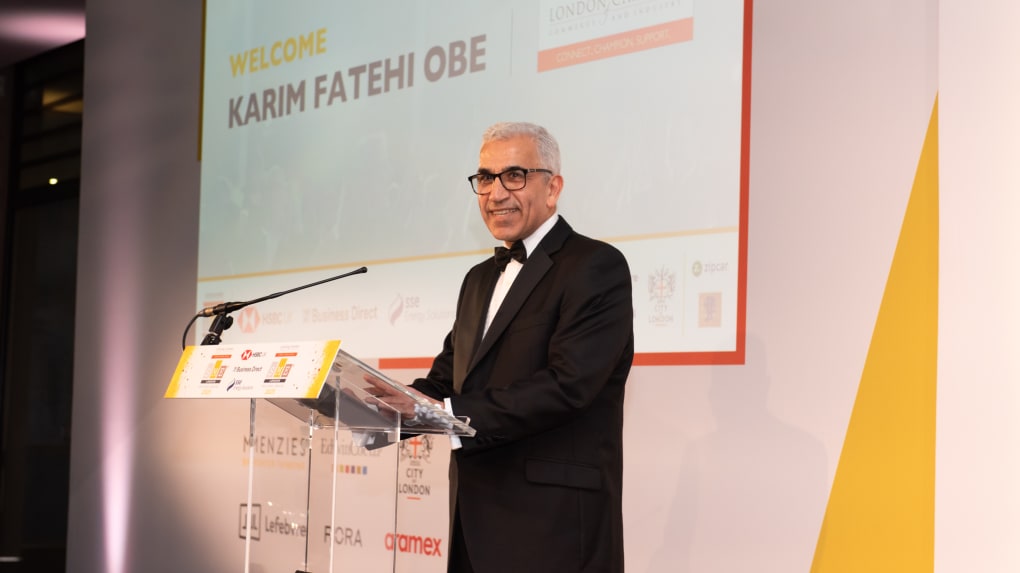 Karim Fatehi OBE at SME London Business Awards 2025
