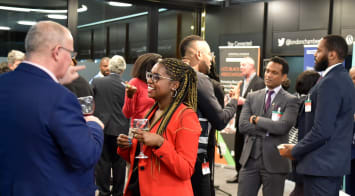 People networking at LCCI's Members' Lounge.