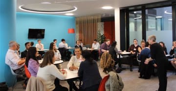 Attendees at networking training session