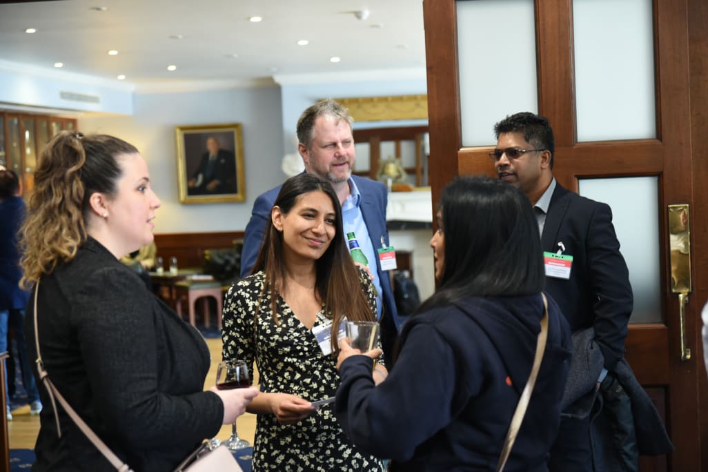 people networking at an event