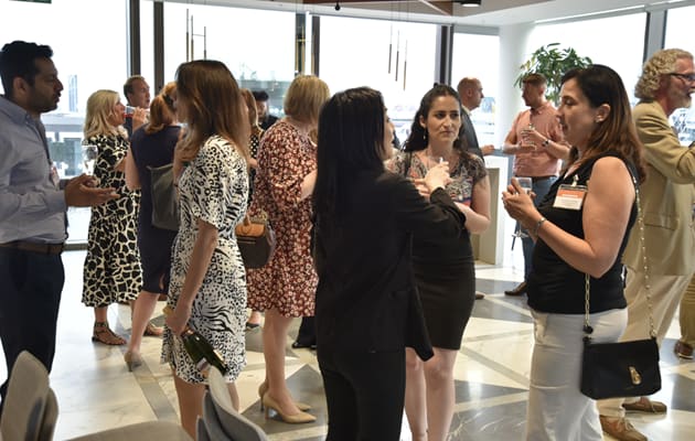 Women talking at a LCCI networking event