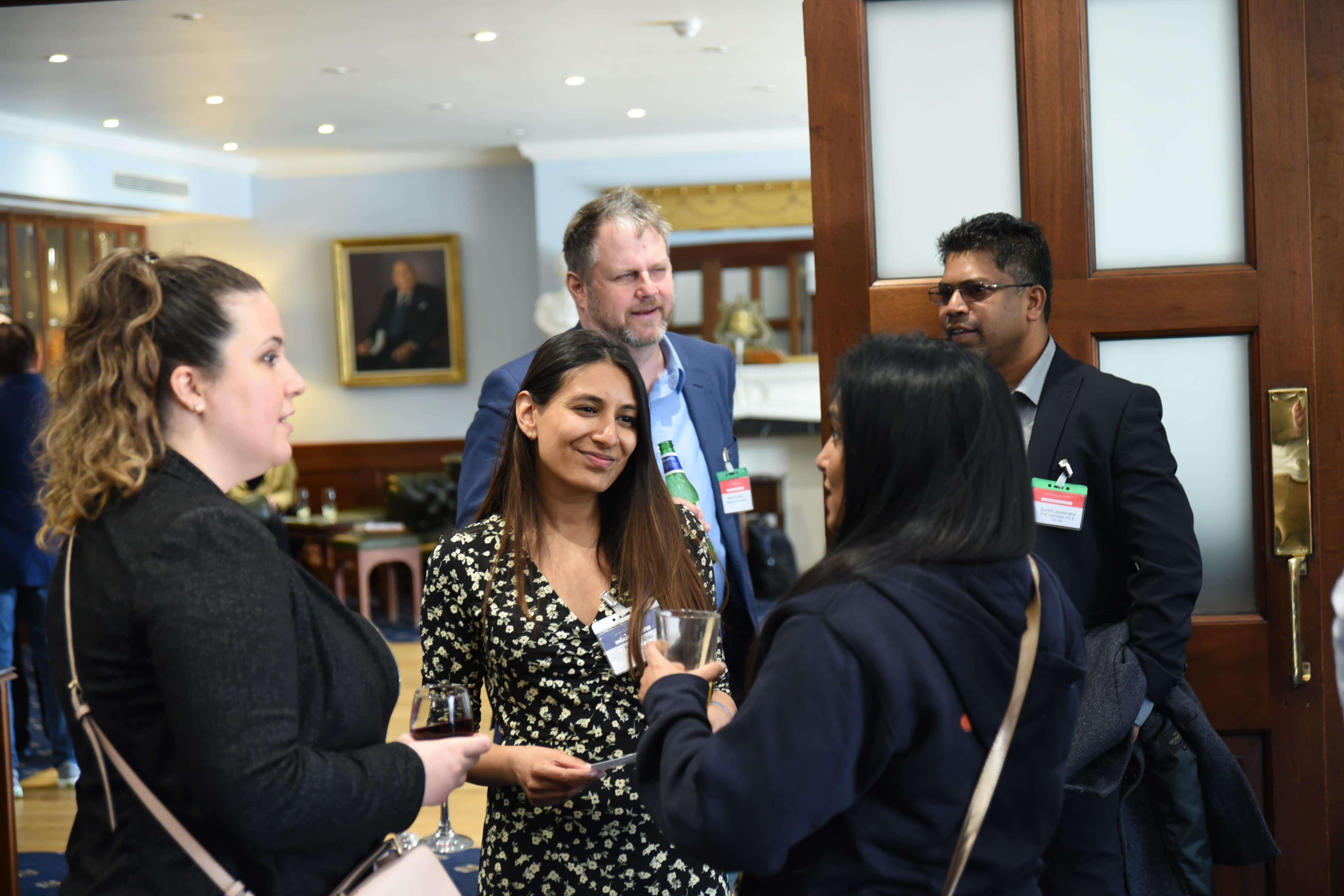 people networking at an event