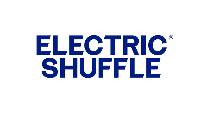 Electric Shuffle company logo in blue