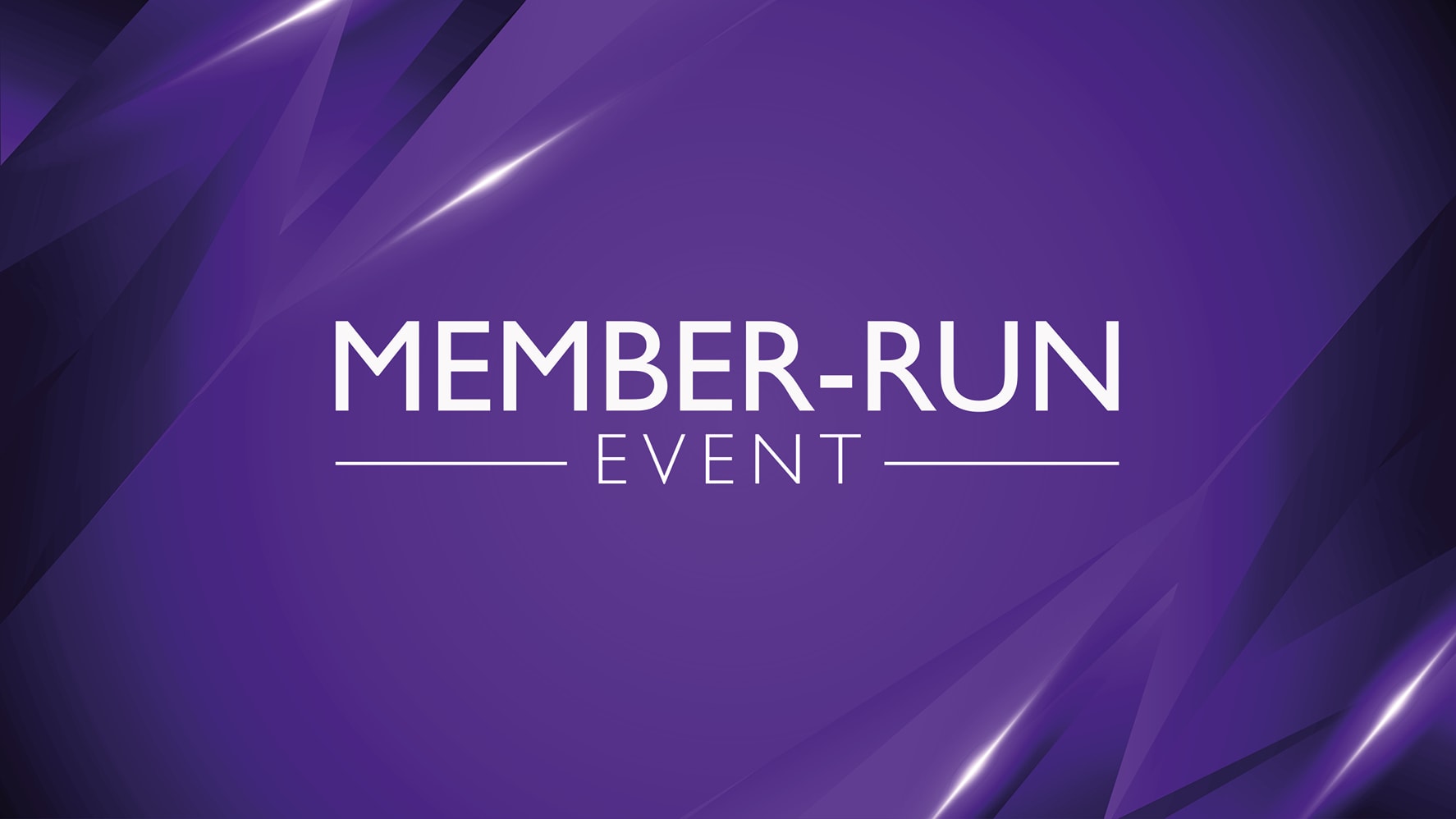 Member-Run Event Banner